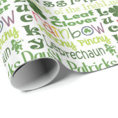 セントパトリックの日クローバーシャムロックギフト ラッピングペーパー (ロールコーナー)