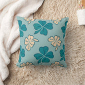 セントパトリックの日クローバーシャムロックスケッチパターン クッション (ブランケット)