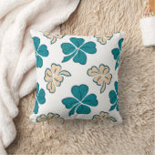 セントパトリックの日クローバーシャムロックスケッチパターン クッション (ブランケット)