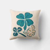 セントパトリックの日クローバーシャムロックスケッチ クッション (裏面)