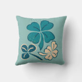 セントパトリックの日クローバーシャムロックスケッチ クッション (裏面)