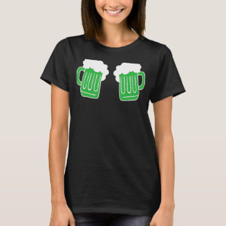 セントパトリックの日グラフィックビール飲みグリーン Tシャツ
