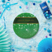 セントパトリックの日グリッターシャムロック ペーパープレート (パーティー)