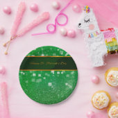 セントパトリックの日グリッターシャムロック ペーパープレート (パーティー)