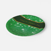 セントパトリックの日グリッターシャムロック ペーパープレート (アングル)