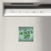 セントパトリックの日グリーンクローバーアイリッシュケルト マグネット (インサイチュ (食洗機))