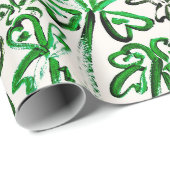 セントパトリックの日グリーンクローバーフィールドラッピング紙 ラッピングペーパー (ロールコーナー)