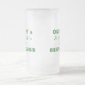 セントパトリックの日グリーンクローバー名 フロストグラスビールジョッキ (中央)