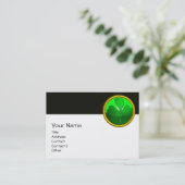 セントパトリックの日グリーンシャムロックジェムストーン宝石 名刺 (スタンド正面)