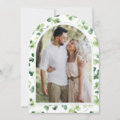 セントパトリックの日グリーンシャムロックボウブライダルシャワー 招待状 (裏面)