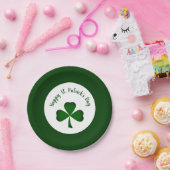 セントパトリックの日グリーンシャムロック ペーパープレート (パーティー)