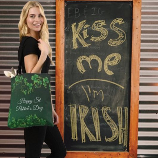 セントパトリックの日グリーンシャームロックつる植物アイルランドパーティー トートバッグ