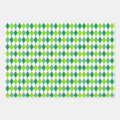 セントパトリックの日グリーンシャームロックレプレシャンおもしろい3 ラッピングペーパーシート (正面3)