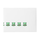 セントパトリックの日グリーントップハット ラップアラウンド宛名ラベル (正面)