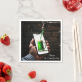 セントパトリックの日グリーンビール スタンダードカクテルナプキン (インサイチュ)