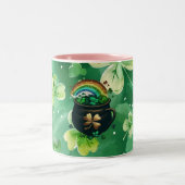 セントパトリックの日グリーンマグ ツートーンマグカップ (中央)