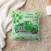 セントパトリックの日グリーンヴィンテージトラックモノグラム クッション (ブランケット)