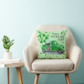 セントパトリックの日グリーンヴィンテージトラックモノグラム クッション (椅子)