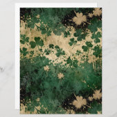 セントパトリックの日グリーン&ベージュクローバーパターン (正面/裏面)