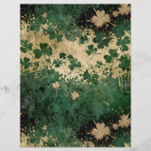 セントパトリックの日グリーン&ベージュクローバーパターン (正面)