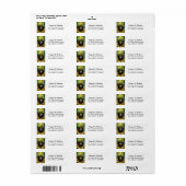 セントパトリックの日シャムロックと金ゴールドアイルランドのポット ラベル (フルシート)