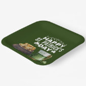 セントパトリックの日シャムロッククローバーとポット ペーパープレート (傾斜あり)