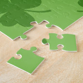 セントパトリックの日シャムロッククローバーパターン ジグソーパズル (側面)