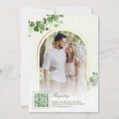 セントパトリックの日シャムロックティーパーティーブライダルシャワー 招待状 (裏面)