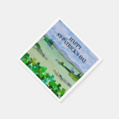 セントパトリックの日シャムロックナプキンス スタンダードカクテルナプキン (角)