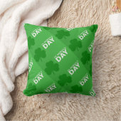 セントパトリックの日シャムロックパターンリバーシブル クッション (ブランケット)