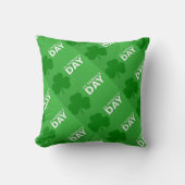 セントパトリックの日シャムロックパターンリバーシブル クッション (正面)