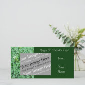 セントパトリックの日シャムロックフォトカードテンプレート (スタンド正面)