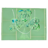 セントパトリックの日シャムロックミスティグリーンラージギフトL ラージペーパーバッグ (裏面)