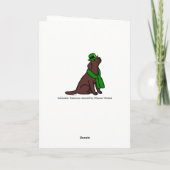 セントパトリックの日スタイリッシュなチョコレートラブラドールカード カード (裏面)