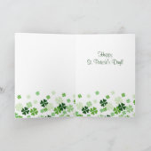 セントパトリックの日スタイリッシュなチョコレートラブラドールカード カード (内部)