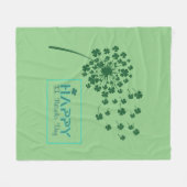 セントパトリックの日デザイン フリースブランケット (正面(横))