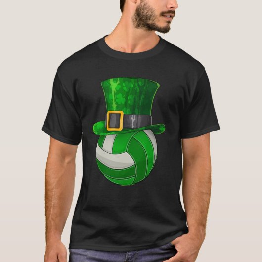 セントパトリックの日バレーボールLeprechaun Shamrock Tシャツ (正面)