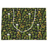 セントパトリックの日パターン ラージペーパーバッグ (正面)