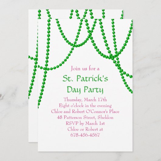セントパトリックの日パーティの招待状 招待状 (正面/裏面)