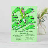 セントパトリックの日パーティーアイルランド人がカエルに乗る 招待状 (スタンド正面)