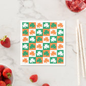 セントパトリックの日パーティーシャムロックおもしろいチェックパターン スタンダードカクテルナプキン (インサイチュ)