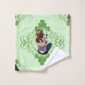 セントパトリックの日ピットブルTボーンラッキーパピー2009 バスタオルセット (ウォッシュタオル)