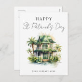 セントパトリックの日フロリダハウスリアルティマーケティング シーズンポストカード (正面/裏面)