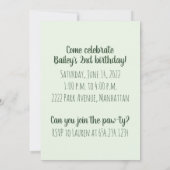 セントパトリックの日ベルネーゼマウンテンドッグス 招待状 (裏面)