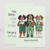 セントパトリックの日ベルネーゼマウンテンドッグス 招待状 (正面/裏面)