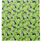 セントパトリックの日ボストンテリア シャワーカーテン (正面)