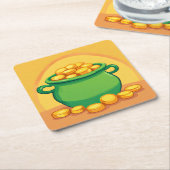 セントパトリックの日ポット金ゴールド紙コースター スクエアペーパーコースター (アングル)