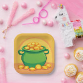 セントパトリックの日ポット金ゴールド紙プレート ペーパープレート (パーティー)