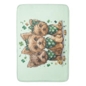 セントパトリックの日ヨークシャーテリアドッグス バスマット (正面縦)