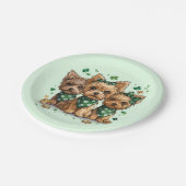 セントパトリックの日ヨークシャーテリアドッグス ペーパープレート (アングル)